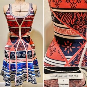 Luxe Diane Von Furstenberg Ilsa Fit and Flare Dress